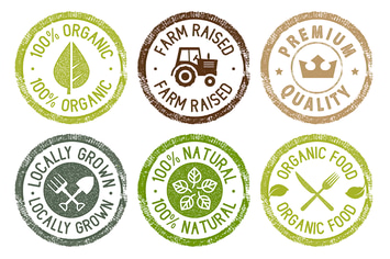 Organic Food Stickers Collection