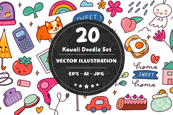 Kawaii Doodle Set