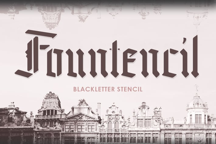 Fountencil - Blackletter Stencil