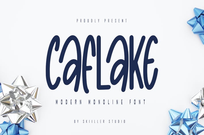 Caflake - Monoline Sans Serif Font