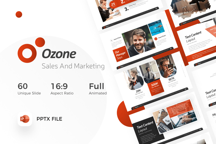 Ozone Sales & Marketing PowerPoint Template