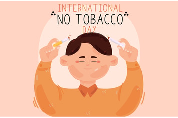 International World No Tobacco Day Illustration