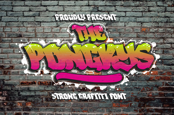 The Ponkys - Strong Graffiti Font