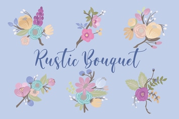 Rustic Bouquet Hand Drawn