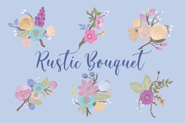 Rustic Bouquet Hand Drawn