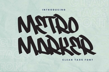 Metro Marker - Clean Tags Font