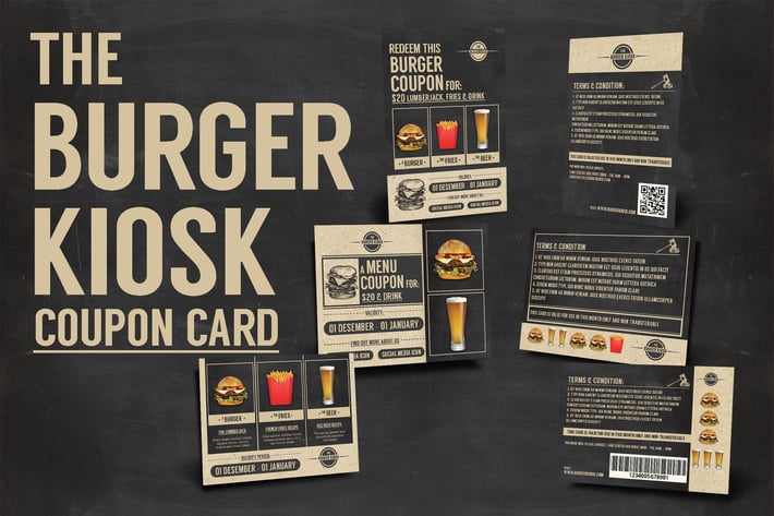 Burger Kiosk Coupon Card