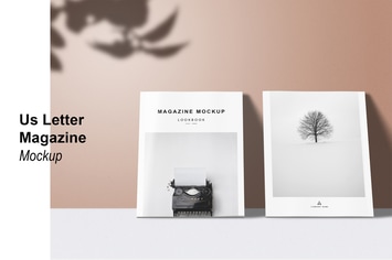 Us Letter - Cover Magazine Mockup
