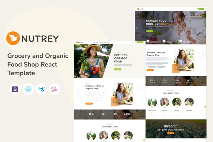 Nutrey – Grocery and Organic Shop React Template