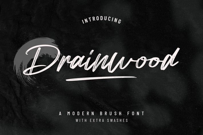 Drainwood Natural Brush Font