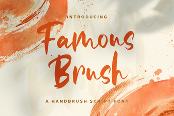 Famous Brush - Textured Brush Font