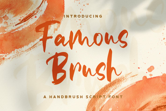 Famous Brush - Textured Brush Font