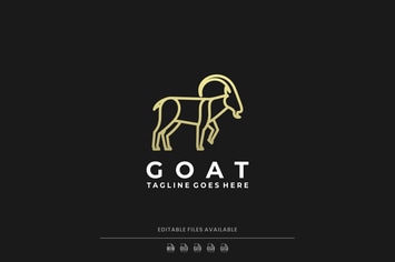 Goat Line Art Logo