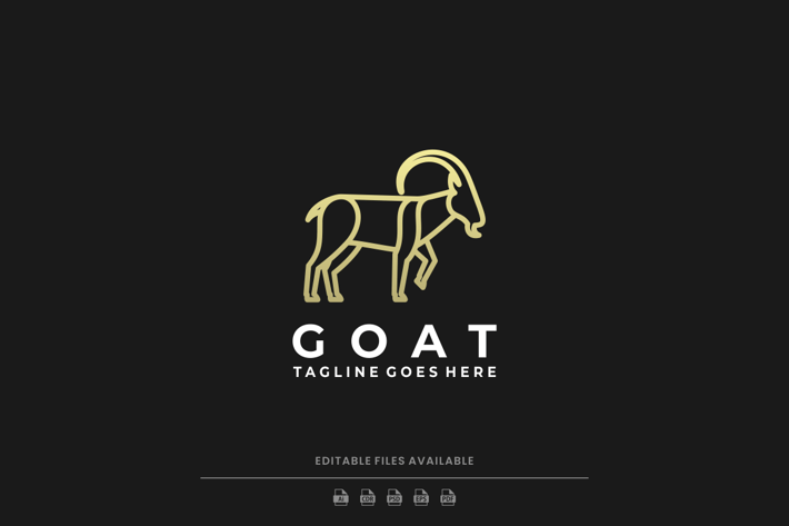 Goat Line Art Logo