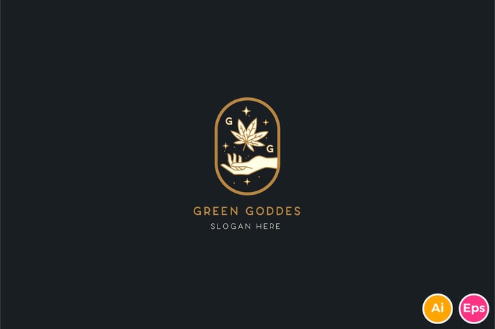 Green Goddess Logo Template