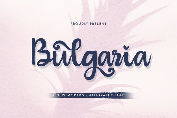Bulgaria - Modern Calligraphy Font