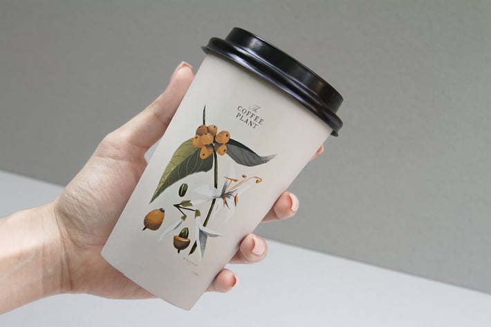 Coffee Beans Cup Mockup