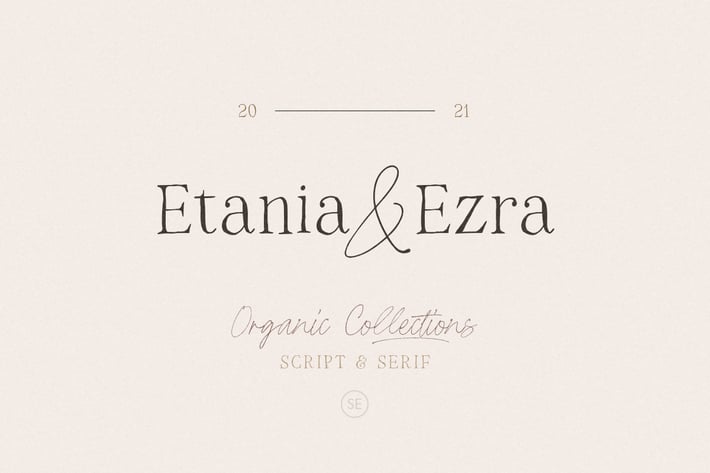 Etania & Ezra - Organic Font Duo
