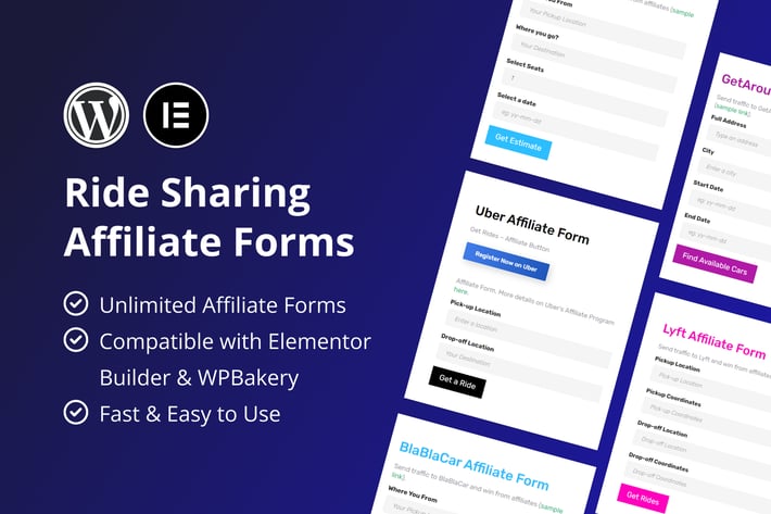 Ride Sharing Affiliate Forms