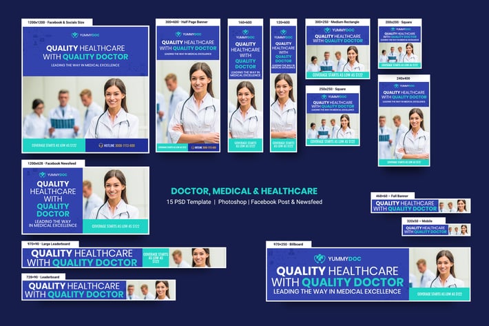 Doctor, Medical & Healthcare Banners Ad