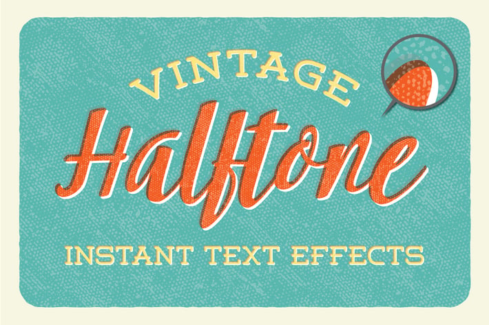 Vintage Halftone  - Instant Text Effects