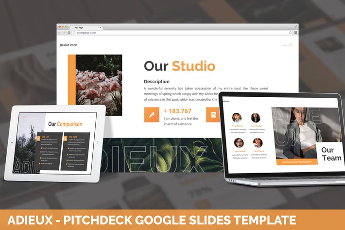 Adieux - Pitchdeck Google Slides Template