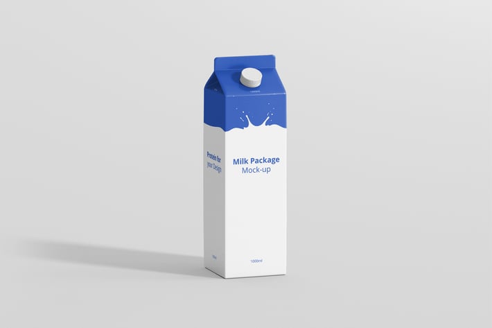 Juice / Milk Mockup - 1L Carton Box