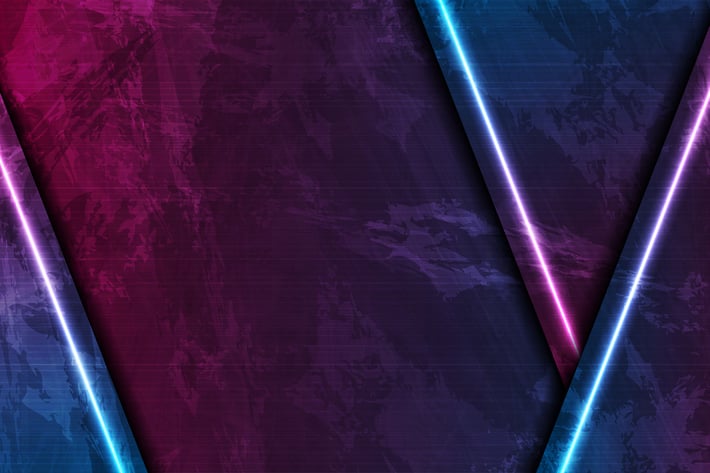 Blue and purple neon laser lines