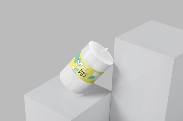 Small Round Candle Label Mockups