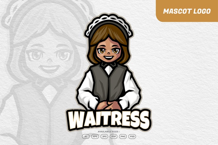 Waitress Kid Logo