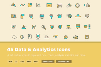 45 Data & Analytics Icons