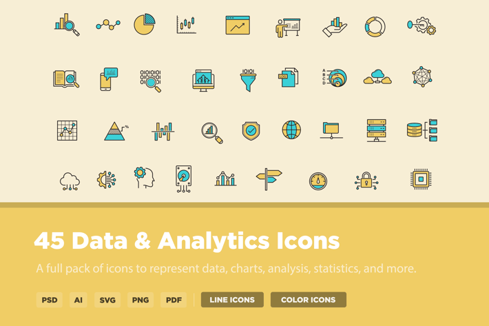 45 Data & Analytics Icons