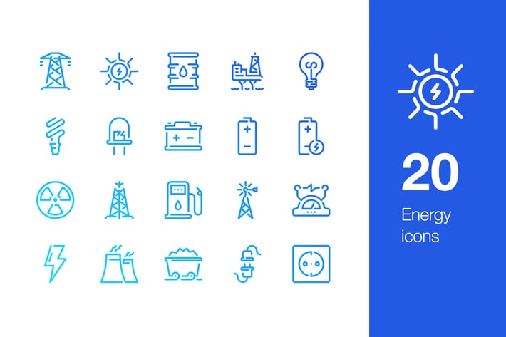 20 Energy icons