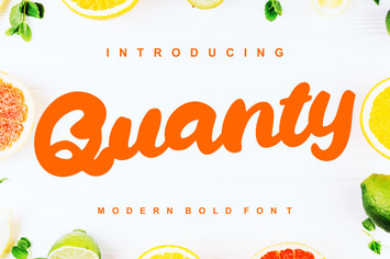 Quanty | Modern Script Bold Font