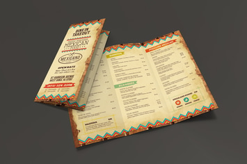 Trifold Mexican Food Menu