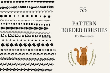 Procreate Pattern Border Brushes