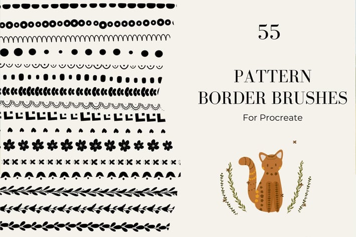 Procreate Pattern Border Brushes
