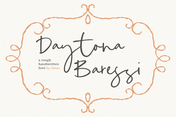Daytona Baressi – Rough Handwritten Font TT