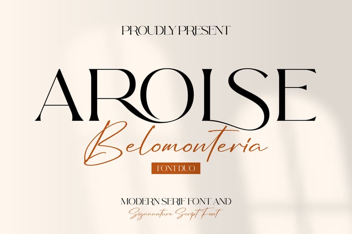 Arolse Belomonteria Duo Font Serif & Signature