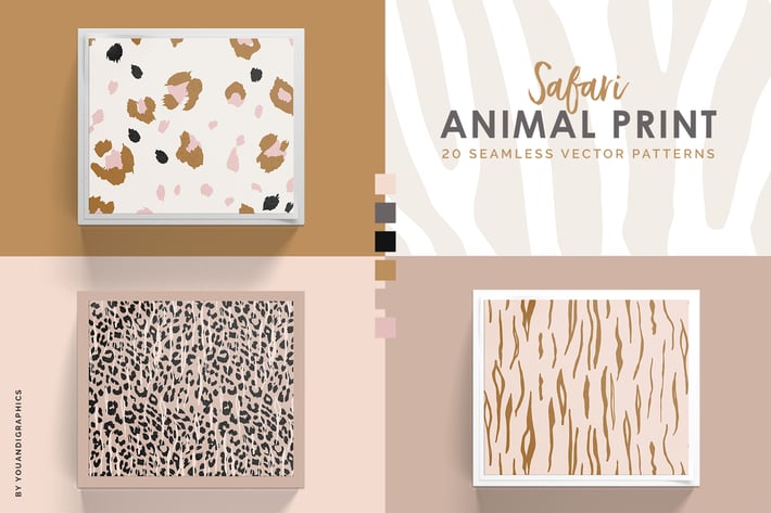 Safari - Animal Print Seamless Vector Patterns