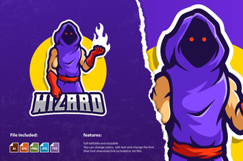 The Wizard Mascot Logo Template