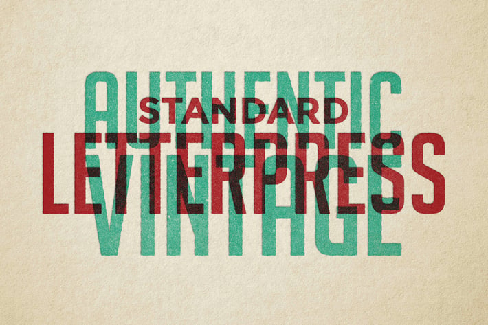 Vintage Letterpress Texture Effects