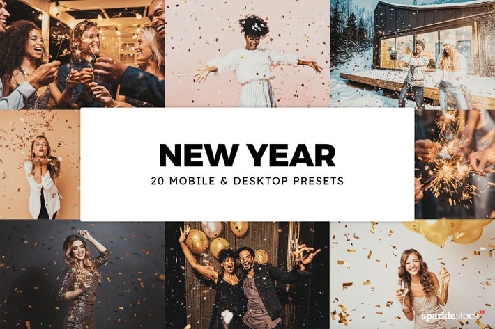 20 New Year Lightroom Presets & LUTs
