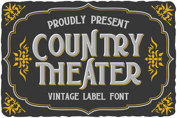 Country Theater Vintage Label Font