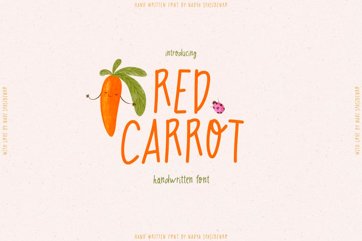 Red Carrot PlayFul Font