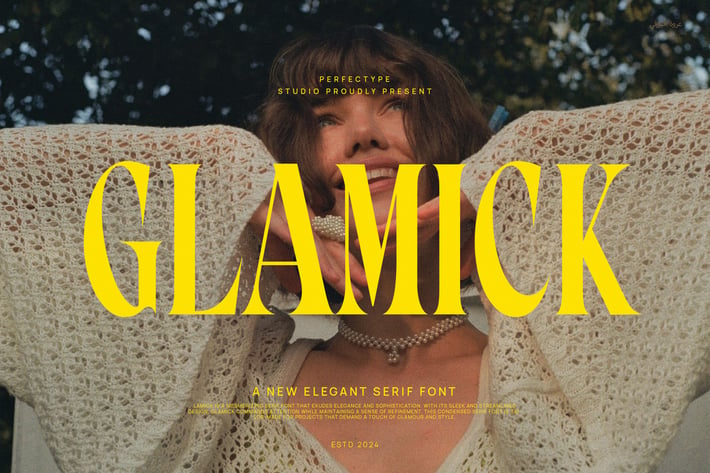 Glamick Modern Elegant Serif Font Typeface