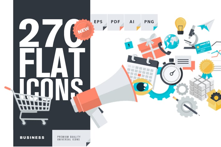 Set of Flat Design Icons