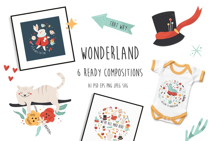 Alice in Wonderland - Colorful Compositions