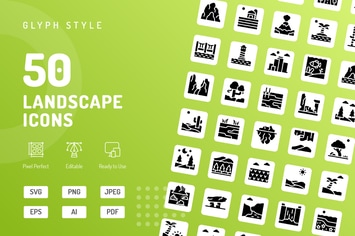 Landscape Glyph Icons