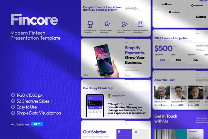 Fincore Fintech Pitch Deck Keynote